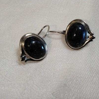 Vintage Lapis Lazuli 925 Earrings