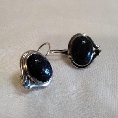 Vintage Lapis Lazuli 925 Earrings