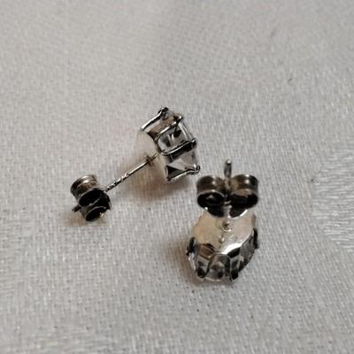 Vintage Aquamarine Stud 925 Earrings