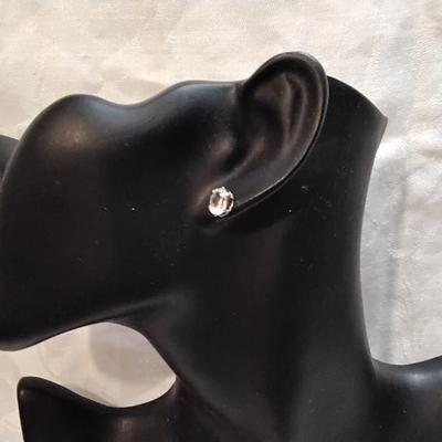 Vintage Aquamarine Stud 925 Earrings