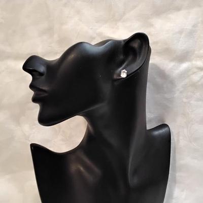 Vintage Aquamarine Stud 925 Earrings