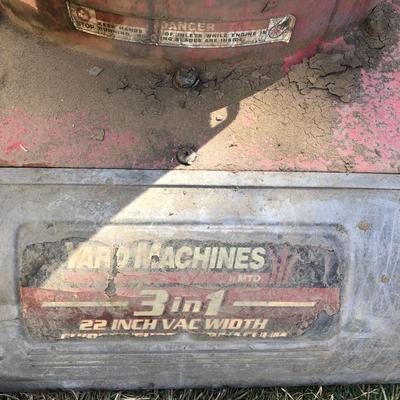 Three in 1 yard vac, mulcher, chipper shredder