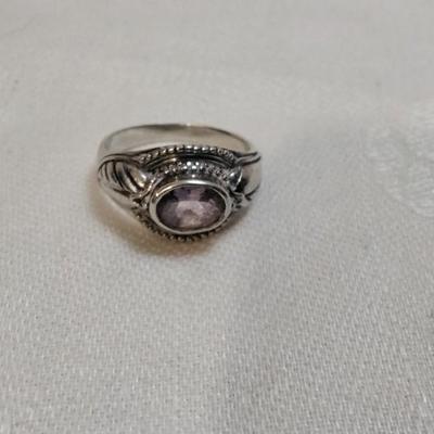 Antique Amethyst Ring Size 8