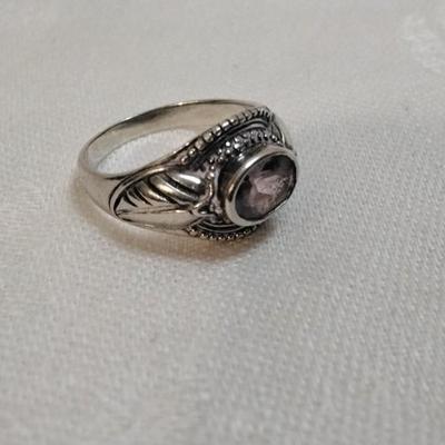 Antique Amethyst Ring Size 8