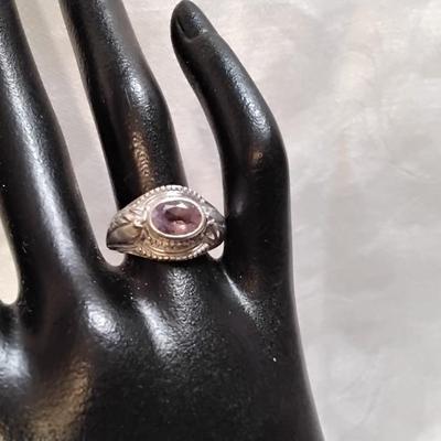 Antique Amethyst Ring Size 8