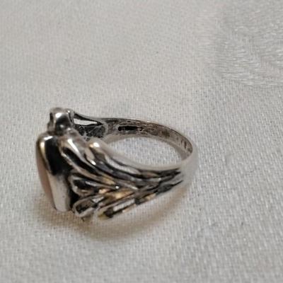 Vintage Mother Of Pearl 925 Ring Size 5