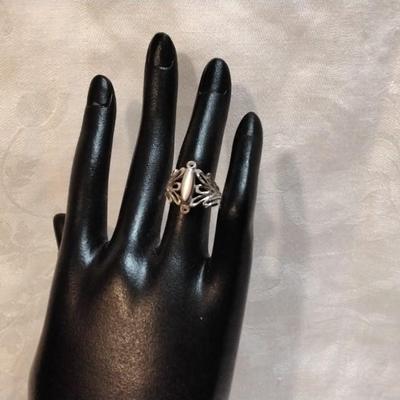 Vintage Mother Of Pearl 925 Ring Size 5