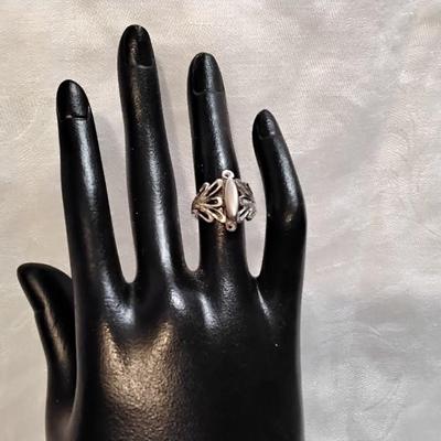 Vintage Mother Of Pearl 925 Ring Size 5