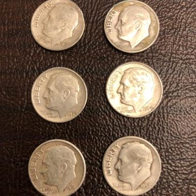 11 Silver Roosevelt Dimes