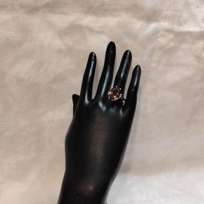 Gorgeous JED Smokey Topaz Gold Vermeil Size 8