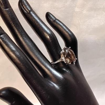 Gorgeous JED Smokey Topaz Gold Vermeil Size 8