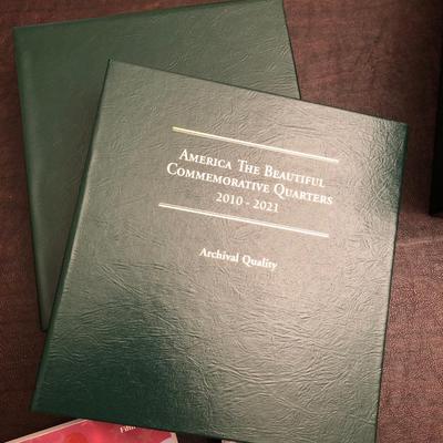 5 Littleton coin albums, coin books, and coins