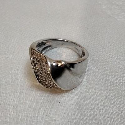 Heavy Beautiful Marcasite 925 Band Size 6