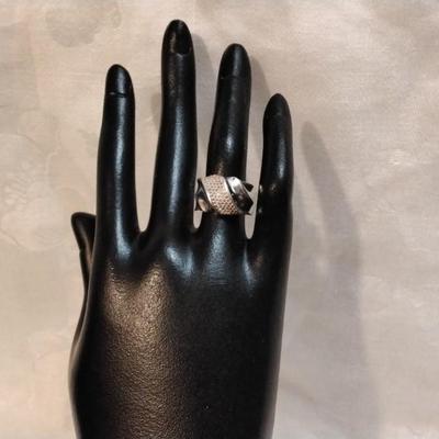 Heavy Beautiful Marcasite 925 Band Size 6