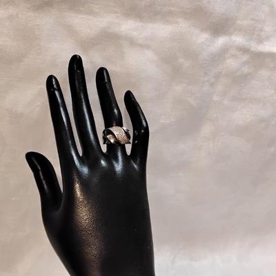 Heavy Beautiful Marcasite 925 Band Size 6