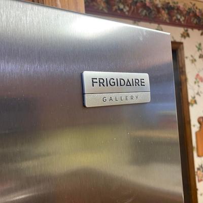 Lot 1: Frigidaire Side-by-side Refrigerator  & cookware
