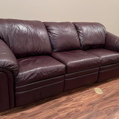 WOODMARK ORIGINAL DARK BROWN LEATHER Couch *Read Details