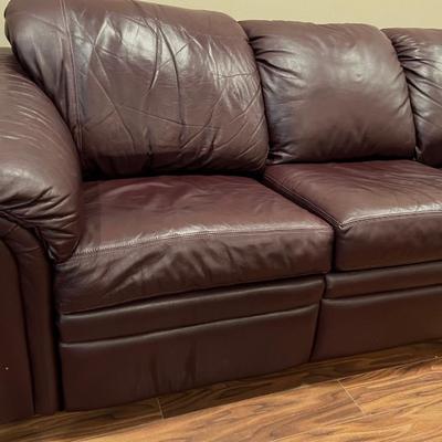 WOODMARK ORIGINAL DARK BROWN LEATHER Couch *Read Details