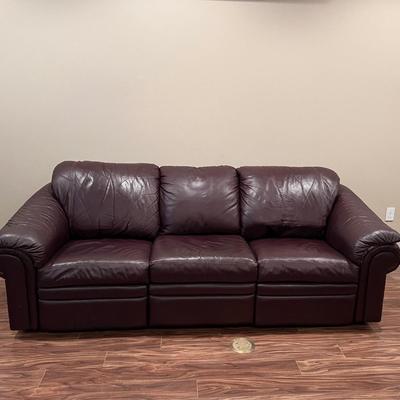 WOODMARK ORIGINAL DARK BROWN LEATHER Couch *Read Details