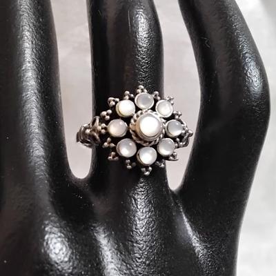 Uniquely Beautiful Moonstone 925 Ring Size 7