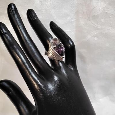 Magnificent Custom Made Amethyst 925 Ring Size 5