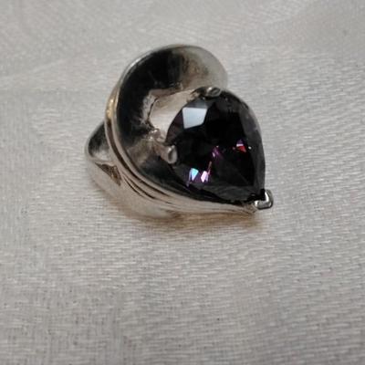 Magnificent Custom Made Amethyst 925 Ring Size 5