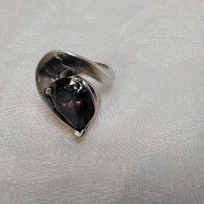 Magnificent Custom Made Amethyst 925 Ring Size 5