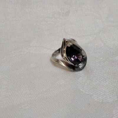Magnificent Custom Made Amethyst 925 Ring Size 5