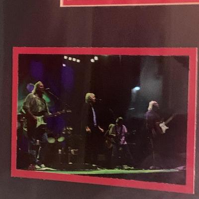 Crosby, Stills, and Nash framed picture and catalog 26"W 22"H