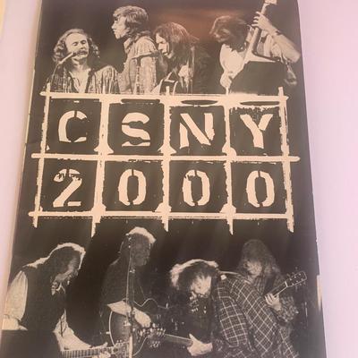 Crosby, Stills, and Nash framed picture and catalog 26"W 22"H