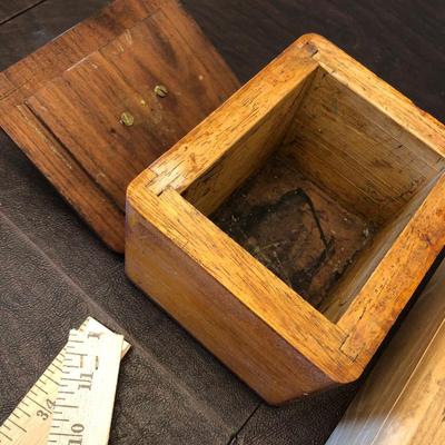 Wooden boxes, crate and star