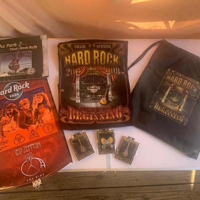 Hard Rock Park in Myrtle Beach Grand Opening 2008, The Park that Rock Built-T-shirt, pins, catalog, poster, bag