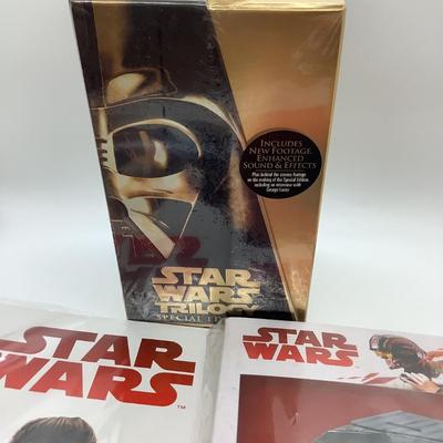 Star Wars new unopened Cosmic shells about 37, collectorsâ€™ album, virtual reality goggles - also unopened Star Wars Trilogy Special...