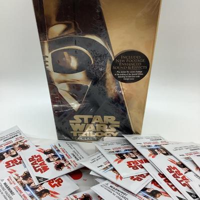 Star Wars new unopened Cosmic shells about 37, collectorsâ€™ album, virtual reality goggles - also unopened Star Wars Trilogy Special...
