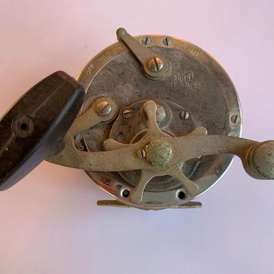 Rod & Reel -Deep Sea Reel Penn Fishing No 49 Penn Fishing Tackle Mfg Co Philly PA & Shakepeare 53" Rod