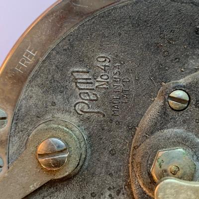 Rod & Reel -Deep Sea Reel Penn Fishing No 49 Penn Fishing Tackle Mfg Co Philly PA & Shakepeare 53" Rod