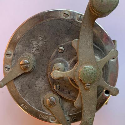 Rod & Reel -Deep Sea Reel Penn Fishing No 49 Penn Fishing Tackle Mfg Co Philly PA & Shakepeare 53" Rod