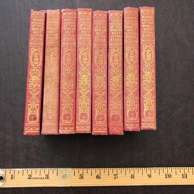 Eight volumes of Masterpieces of the Worldâ€™s Best Literature