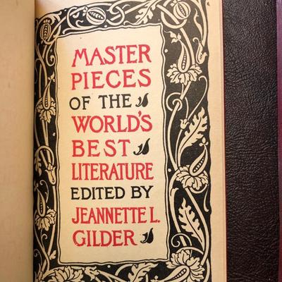Eight volumes of Masterpieces of the Worldâ€™s Best Literature