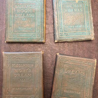 23 Volumes of the Little Leather Library.