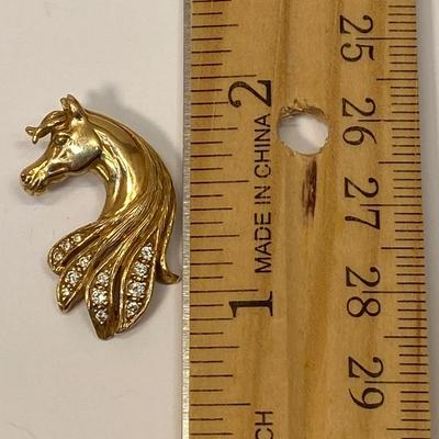 LOT 290: Gold Horse Pendant/Charm - 14K