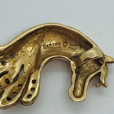 LOT 290: Gold Horse Pendant/Charm - 14K