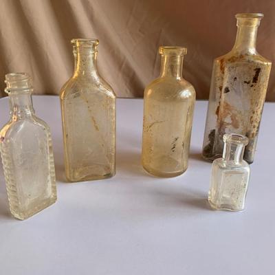 5 Old Glass Bottles