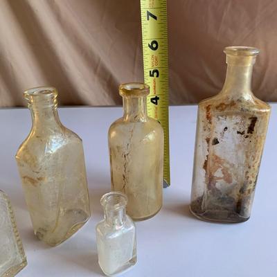 5 Old Glass Bottles