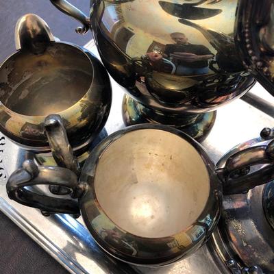 Silver coffee and tea service