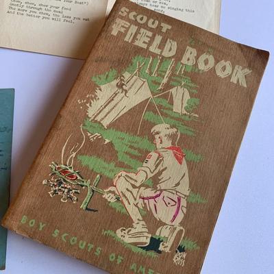 Boy Scout Field Book, Den Mother's Den Book, & Approved and Passed Card 1944 Scout Card