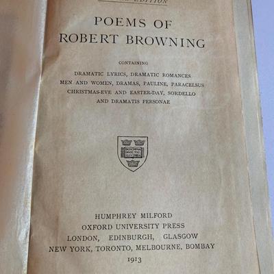 Poems of Robert Browning book 1913 & 2 Bab Ballards Books