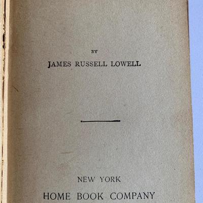 Early Poems James Russell Lowell Home Book Company & 1900 Lowell The Biglow Papers