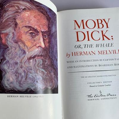 Moby Dick by Herman Melville Leather Bound Book