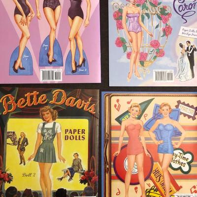 Lot of seven paper doll books